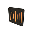 Audiodesigner Ecoplan Sounder Line Black/Orange Ηχοαπορροφητικά Πάνελ Πολυεστέρα 600x600x40 mm / 1.44 τ.μ. (4 Τεμάχια)