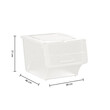 5FIVE Simply smart Πλαστικό Κουτί Αποθήκευσης 34Lt Στοιβαζόμενο, Λευκό 173616