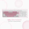 Gaming πληκτρολόγιο - Redragon K617 Fizz (Pink/White)