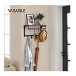 Επιτοίχια Μεταλλική Κρεμάστρα με 8 Γάντζους και 1 Ράφι 40 x 24 x 24 cm VASAGLE LCR103B01