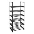 Μεταλλικό Stand Αποθήκευσης Παπουτσιών με 6 Ράφια 45 x 30 x 106 cm Songmics LSA23BK