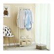 Μεταλλική Κρεμάστρα Ρούχων Δαπέδου 87.5 x 41 x 155 cm Χρώματος Λευκό Songmics HSR05W