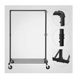 Μεταλλική Κρεμάστρα Ρούχων Δαπέδου 100 x 163 x 49 cm με Ρόδες Songmics HSR61BK