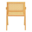 Πολυθρόνα Winslow pakoworld rubberwood-rattan σε φυσική απόχρωση 51x54x80εκ