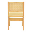 Καρέκλα Winslow pakoworld rubberwood-rattan σε φυσική απόχρωση 46x58x80εκ
