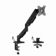 GEMBIRD ADJUSTABLE DESK DISPLAY MOUNTING ARM WITH USB PORTS, 17”-32” BLACK