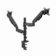 GEMBIRD ADJUSTABLE DESK 2-DISPLAY MOUNTING ARM, 17”-32” BLACK