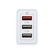 DM-76-027 . Φορτιστής με υποδοχή USBx2 + USB QC 30W BLOW λευκό