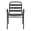 Πολυθρόνα Sussie pakoworld στοιβαζόμενη ανθρακί μέταλλο με φέτες αλουμινίου 45x62x76εκ