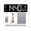 Ψηφιακό Ηλεκτρονικό LED Ρολόι Τοίχου με Θερμοκρασία, Ημερομηνία & Χειριστήριο 13 x 39 x 3cm 5907451370636 Verk Group