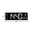 Ψηφιακό Ηλεκτρονικό LED Ρολόι Τοίχου με Θερμοκρασία, Ημερομηνία & Χειριστήριο 13 x 39 x 3cm 5907451370636 Verk Group