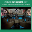DIQ AMBIENT PORSCHE CAYENNE (92A) mod. 2010-2017 (Digital iQ Ambient Light for Porsche Cayenne mod. 2010-2017 with 19 Lights)