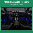 DIQ AMBIENT PORSCHE PANAMERA (G1) mod. 2010-2016 (Digital iQ Ambient Light for Porsche Panamera mod. 2010-2016 with 20 Lights)