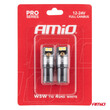 03580/AM ΛΑΜΠΑΚΙΑ T10 W5W 12/24V 6.000K 4xSMD LED FULL CAN-BUS ΛΕΥΚΟ 3030 PRO SERIES AMIO - 2 Τεμ.