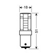 L5793.0 P21W 12V BA15s MEGA-LED20 ΑΛΟΥΜΙΝΙΟΥ COB ΔΙΑΘΛΑΣΗΣ (ΜΟΝΟΠΟΛΙΚΟ) BLISTER 1ΤΕΜ.