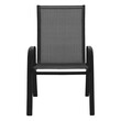 Πολυθρόνα Calan pakoworld μέταλλο μαύρο-textilene μαύρο 54x74x91εκ