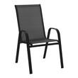Πολυθρόνα Calan pakoworld μέταλλο μαύρο-textilene μαύρο 54x74x91εκ