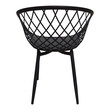 Πολυθρόνα Ezra pakoworld μαύρο pp-πόδι μαύρο μέταλλο 63x55x83εκ