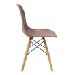 Καρέκλα Julita pakoworld PP καφέ-φυσικό πόδι 46x50x82εκ