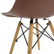 Καρέκλα Julita pakoworld PP καφέ-φυσικό πόδι 46x50x82εκ