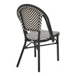 Καρέκλα Uamrin pakoworld στοιβαζόμενη μαύρο αλουμίνιο-ασπρόμαυρο textilene 46x57x85εκ