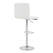Σκαμπό μπαρ Remina pakoworld πτυσσόμενο λευκό pu-βάση χρωμίου 44x44x112εκ 2 τμχ