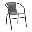 Πολυθρόνα Obbi pakoworld μαύρο μέταλλο-pe γκρι 53x59x72εκ