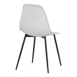 Καρέκλα Ballen pakoworld pp λευκό με μαύρα μεταλλικά πόδια 41.5x53x84.5εκ 4 τμχ