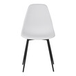 Καρέκλα Ballen pakoworld pp λευκό με μαύρα μεταλλικά πόδια 41.5x53x84.5εκ 4 τμχ