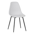 Καρέκλα Ballen pakoworld pp λευκό με μαύρα μεταλλικά πόδια 41.5x53x84.5εκ 4 τμχ