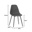 Καρέκλα Ballen pakoworld pp μαύρο με μαύρα μεταλλικά πόδια 41.5x53x84.5εκ 4 τμχ