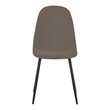 Καρέκλα Bella pakoworld γκρι-καφέ βελούδο με πόδι μαύρο μέταλλο 43.5x52x89εκ 4 τμχ