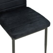 Καρέκλα Parker pakoworld βελούδο σε μαύρη απόχρωση με μαύρα μεταλλικά πόδια 39.5x48x95εκ 4 τμχ