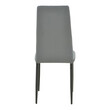 Καρέκλα Parker pakoworld βελούδο σε γκρι απόχρωση με μαύρα μεταλλικά πόδια 39.5x48x95εκ 4 τμχ