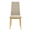 Καρέκλα Parker pakoworld μπεζ ύφασμα με μεταλλικά πόδια σε φυσική απόχρωση 39.5x48x95εκ 4 τμχ