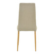Καρέκλα Parker pakoworld μπεζ ύφασμα με μεταλλικά πόδια σε φυσική απόχρωση 39.5x48x95εκ 4 τμχ
