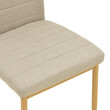 Καρέκλα Parker pakoworld μπεζ ύφασμα με μεταλλικά πόδια σε φυσική απόχρωση 39.5x48x95εκ 4 τμχ