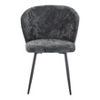 Καρέκλα Karg pakoworld γκρι ύφασμα-πόδι μαύρο μέταλλο 57x62x80εκ 2 τμχ