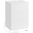 VASAGLE Κομοδίνο 40x35x59cm με Πρίζα και USB Θύρες σε Λευκό Χρώμα LET631W14V1