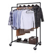 Διπλή Μεταλλική Κρεμάστρα Ρούχων Δαπέδου 100 x 162 x 59 cm με Ρόδες Songmics HSR60B