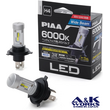PIAA LEH260 Headlight LED conversion bulb 6000K /18W per bulb
Lo:3300lm Hi:4200lm from 2 bulbs For H4 Halogen sockets