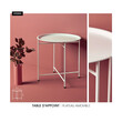 Ostaria Τραπεζάκι Μεταλλικό Λευκό -35479