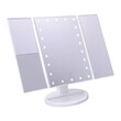 JOCCA FOLDABLE MAKEUP MIRROR WITH LED LIGHT AND 1X/2X/3X MAGNIFICATION WHITE