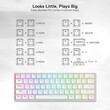 Gaming πληκτρολόγιο - Redragon K530W RGB Draconic Pro White (Custom Brown)