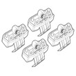 N21138 . AUDI A3 3/5D 09/12+ KIT ΑΚΡΑ (ΠΟΔΙΑ) ΓΙΑ ΜΠΑΡΕΣ NORDRIVE