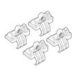 N21014 . HONDA HR-V 3D/5D 01/99-12/05 KIT ΑΚΡΑ (ΠΟΔΙΑ) ΓΙΑ ΜΠΑΡΕΣ NORDRIVE