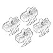 N21118 . CITROEN DS4 03/11+ KIT ΑΚΡΑ (ΠΟΔΙΑ) ΓΙΑ ΜΠΑΡΕΣ NORDRIVE