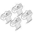 N21129 . VW GOLF 7 5D 11/12+ KIT ΑΚΡΑ (ΠΟΔΙΑ) ΓΙΑ ΜΠΑΡΕΣ NORDRIVE