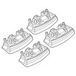N21137 . RENAULT KOLEOS 06/08+ KIT ΑΚΡΑ (ΠΟΔΙΑ) ΓΙΑ ΜΠΑΡΕΣ NORDRIVE