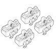 N21151 . PEUGEOT 206 3D PLUS 09/98+ KIT ΑΚΡΑ (ΠΟΔΙΑ) ΓΙΑ ΜΠΑΡΕΣ NORDRIVE